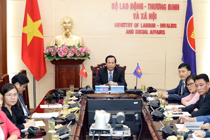 Minister of Labour, Invalids and Social Affairs Dao Ngoc Dung at the event (Source: CPV)