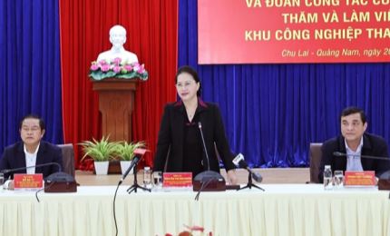 Top legislator spoke highly of Quang Nam's efforts amid COVID-19, natural disasters
