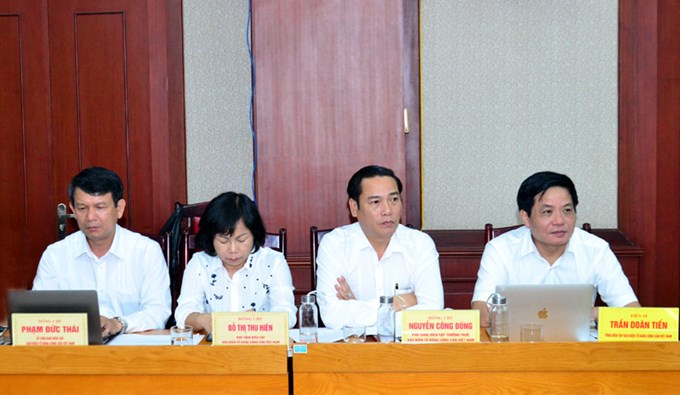 Leaders of the Communist Party of Vietnam Online Newspaper at the event