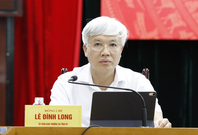 Comrade Le Dinh Long, Member of Standing Board of Hai Duong City Party Committee and Secretary of Hai Duong City Party Committee