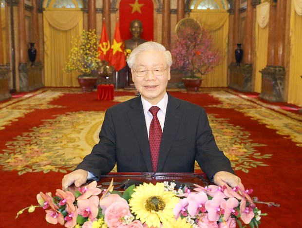 Party General Secretary and State President Nguyen Phu Trong sends his  best wishes to the entire nation and the community of overseas Vietnamese. (Photo: VNA)