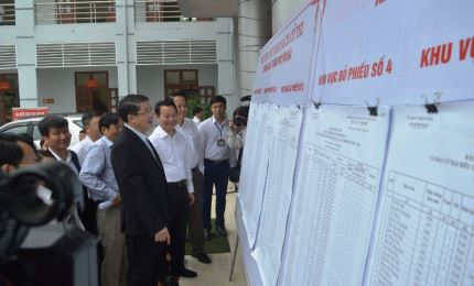 NA Vice Chairman Nguyen Duc Hai inspects election preparation in Lao Cai province