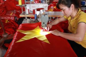 Tu Van village busy making national flags ahead of general election