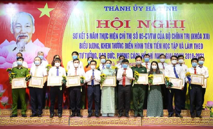 56 typical examples of studying and following Uncle Ho in Ha Tinh City honoured