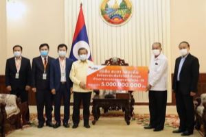 More than LAK101 million donated to support Laos’ COVID-19 prevention
