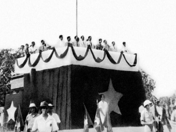 President Ho Chi Minh reads the Declaration of Independence at Ba Dinh Square in Hanoi on September 2, 1945, proclaiming the foundation of the Democratic Republic of Vietnam, now the Socialist Republic of Vietnam (File photo: VNA)